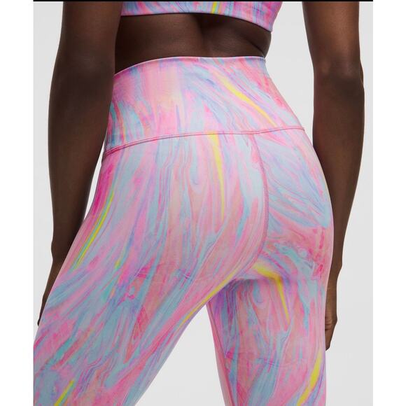 NWT Sz.4  Lululemon Wunder Train High Rise Tight 25” Prism Marble Multicolor - Picture 7 of 10